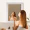 Head West Micro Square Tiled White & Chrome Beveled 27.5" x 33.5" Framed Accent Vanity Mirror